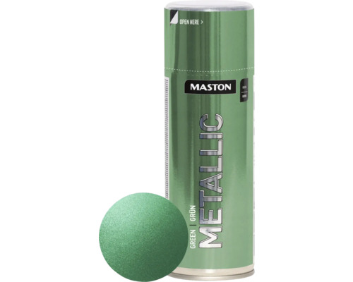 Maston Laque à pulvériser ACRYLIQUE vert 400 ml Maston Metallic Vert aérosol de peinture
