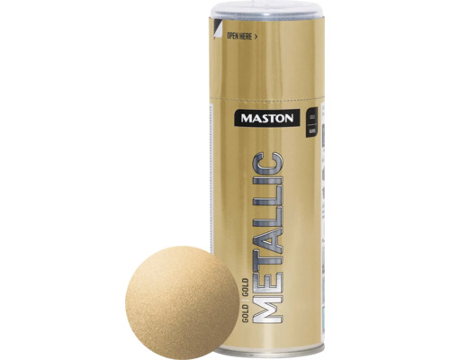 Maston Sprühlack Metallic Gold 400 ml-0