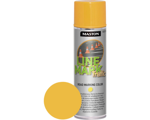 Peinture aérosol Linemark Traffic jaune 500 ml Aérosol de marquage de lignes Maston pour le marquage routier