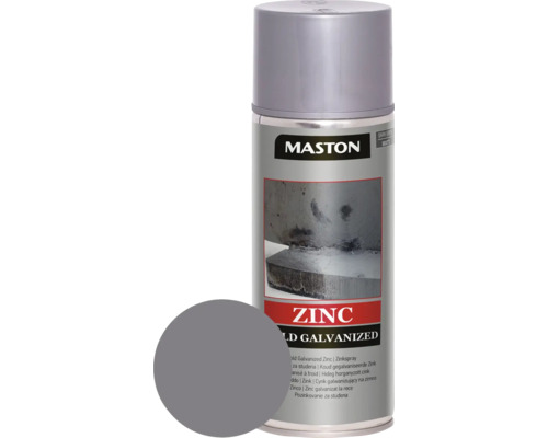 Maston Spray de protection pour métaux zinc gris 400 ml Bombe de zinc pour galvanisation à froid Maston