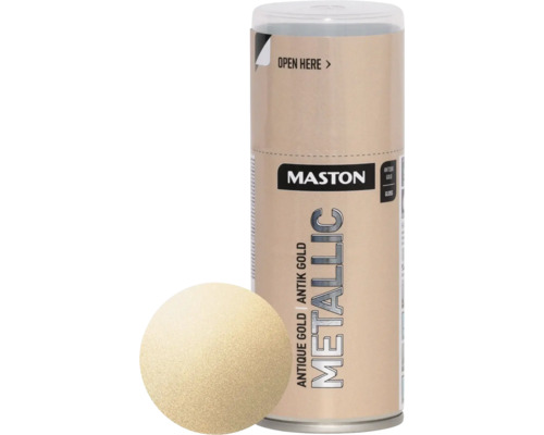 Maston Laque à pulvériser métallique ultra-brillante or 150 ml