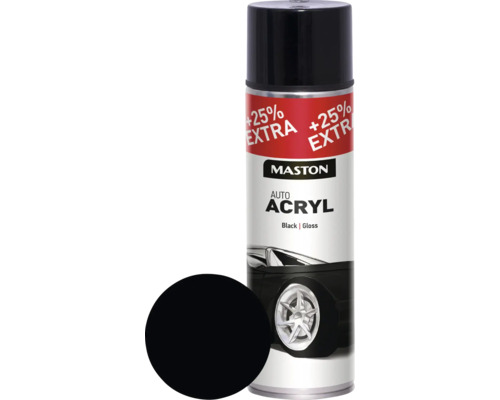 Maston Metallschutz Spray AutoACRYL glatt schwarz 500 ml