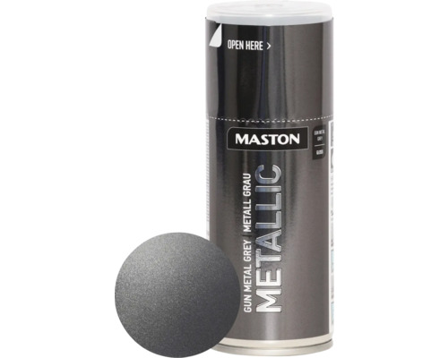 Maston Laque à pulvériser métallique ultra-brillante gris foncé 150 ml