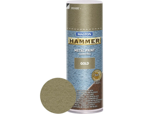 Maston Metallschutz Spray Hammer gold 400 ml