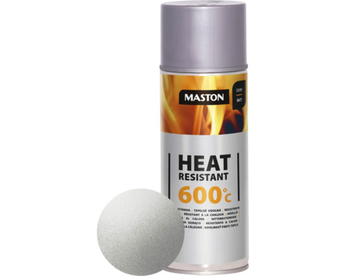 Maston Spray laque thermique résistant à la chaleur argent 400ml