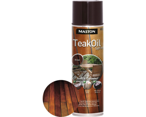 Peinture aérosol huile de teck Maston marron 500 ml