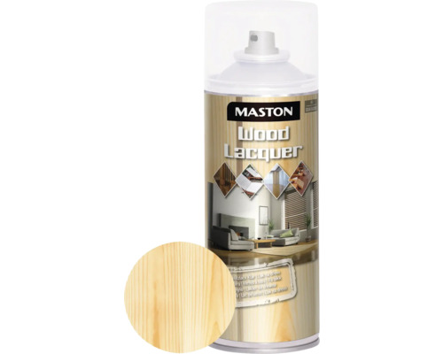 Maston Klarlack Holz satin glanz farblos 400 ml Mastons Holzlack in Sprühdose mit Holzmuster