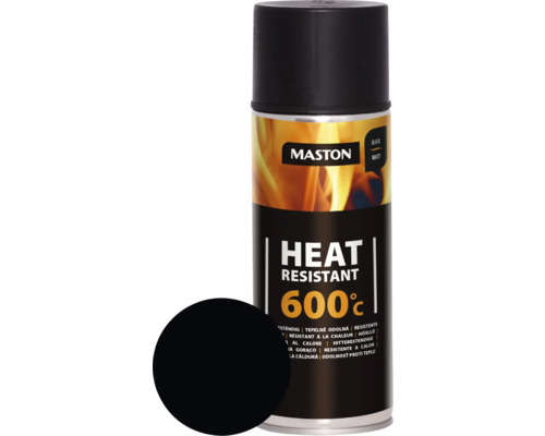 Maston Spray laque thermique résistant à la chaleur noir 400 ml