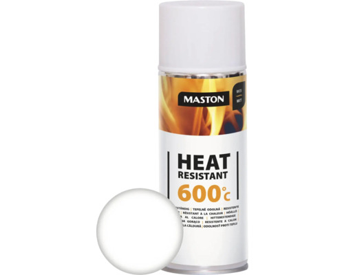 Maston Spray laque thermique résistant à la chaleur blanc 400ml
