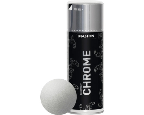 Maston Laque à pulvériser effet décoration chrome 400 ml Bombe aérosol effet chrome Mastons avec exemple de couleur