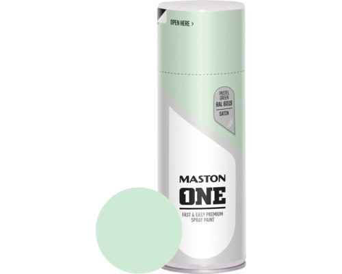 Maston Peinture aérosol ONE mate satinée RAL 6019 vert clair 400 ml