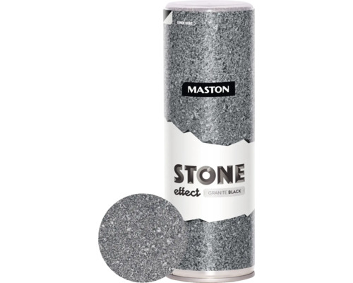 Maston Sprühlack Stein-Effekt dunkel-grau 400 ml Mastonsprühdose Steineffekt Granit Schwarz