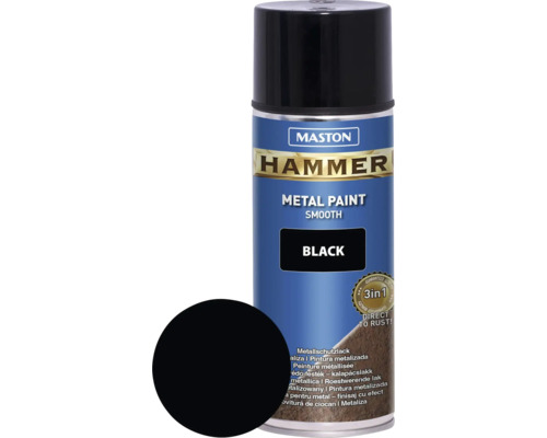 Maston Spray de protection pour métaux Hammer lisse noir 400 ml