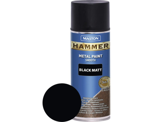 Maston Metallschutz Spray Hammer matt schwarz 400 ml