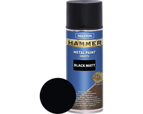 Maston Spray de protection pour métaux Hammer mat noir 400 ml