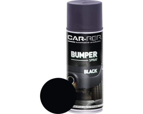 Maston Peinture pour pare-chocs noir mat satiné 400 ml Bombe de peinture noire pour pare-chocs, utilisable sur plastique