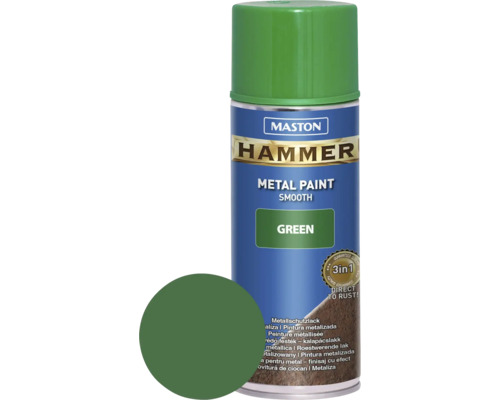 Maston Spray de protection pour métaux Hammer lisse vert 400 ml