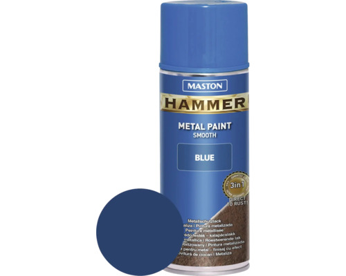 Maston Spray de protection pour métaux Hammer lisse bleu 400 ml