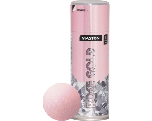 Maston Peinture aérosol métallique or rose 400 ml Maston peinture aérosol or rose métallisé
