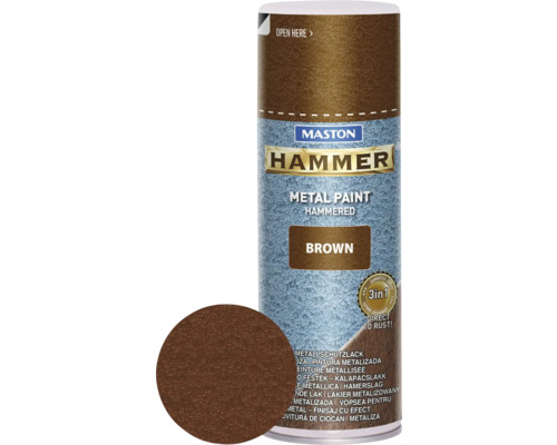 Maston Spray de protection des métaux Hammer marron 400 ml