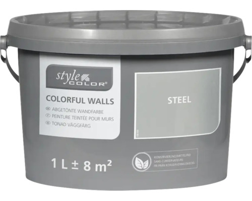 StyleColor COLORFUL WALLS Peinture pour mur et plafond steel 1 l
