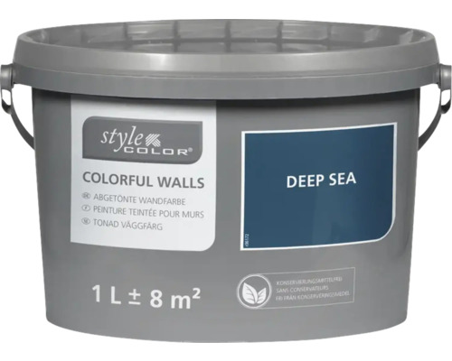 StyleColor COLORFUL WALLS Peinture pour mur et plafond deep sea 1 l