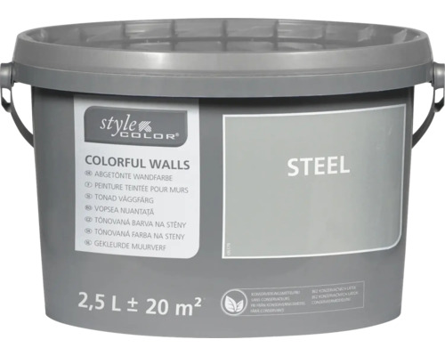 StyleColor COLORFUL WALLS Peinture pour mur et plafond steel 2,5 l