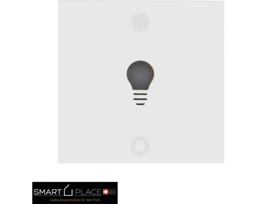 smart PLACE Tasteneinsatz Licht 1-fach weiss