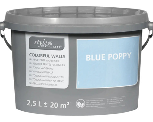 StyleColor COLORFUL WALLS Peinture pour mur et plafond blue poppy 2,5 l