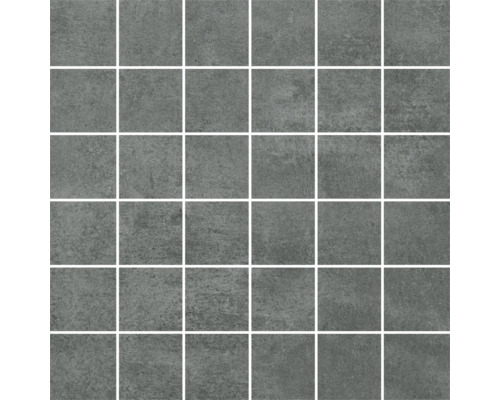 Mosaïque en grès cérame fin MIRAVA MANHATTAN anthracite lappato lxLxe 30x30x0.9 cm