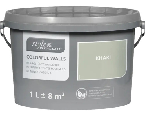 StyleColor COLORFUL WALLS Peinture pour mur et plafond kaki 1 l