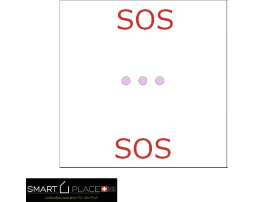 Insert de touche scène smart PLACE SOS 1 position blanc