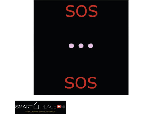 Insert de touche smart PLACE scène SOS 1 position noir