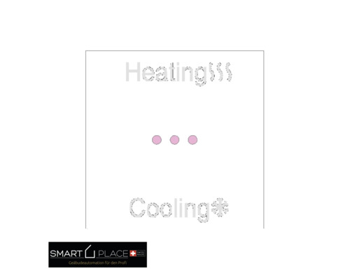 smart PLACE Tasteneinsatz Heating-Cooling 1-fach weiss