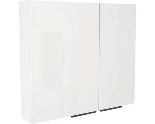 Armoire de toilette Devo Vena 2.0 gauche lxhxp 80x70x15 cm arctic white-black