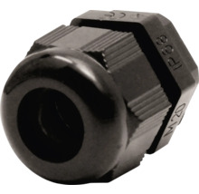 Schwarze Kabelverschraubung M20 mit Schutzart IP68