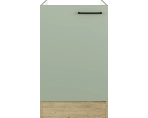 Meuble bas de cuisine avec façade mate et poignée