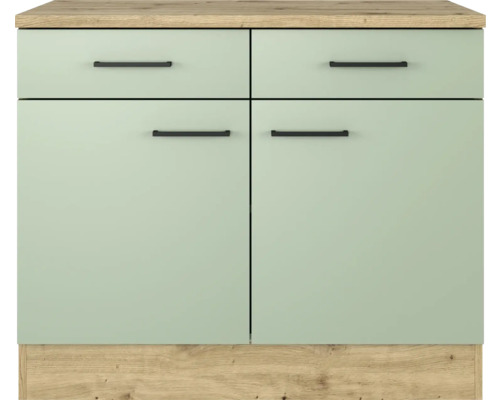 Meuble bas avec deux tiroirs et deux portes