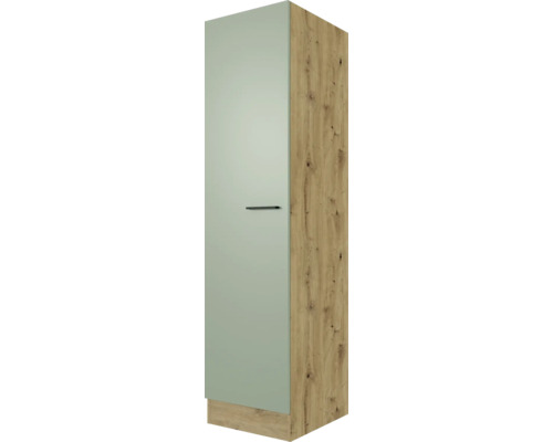 Armoire à provisions Flex Well Cara lxpxh 50x57x200 cm façade vert jonc - corps chêne artisanal