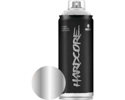 MTN Montana Hardcore peinture aérosol Silver Chrome 400 ml