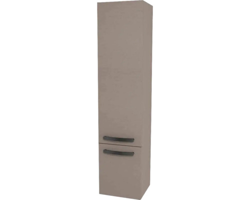 Armoire haute suspendue avec 1 porte et tiroir Devo Vena 2.0 droite lxhxp 35x150x33 cm structure stone grey - poignée noire