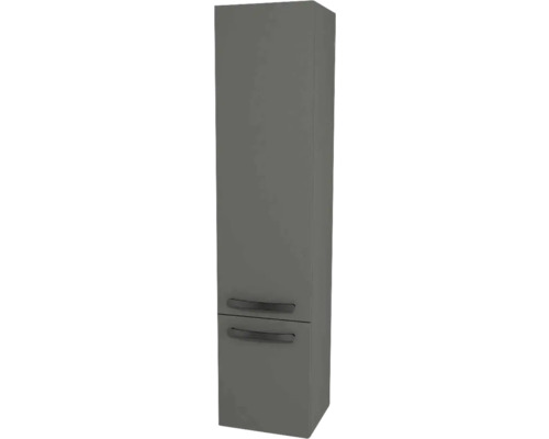 Hängehochschrank mit 1 Tür und Schublade Devo Vena 2.0 rechts BxHxT 35x150x33 cm classico stone grey - Griff schwarz