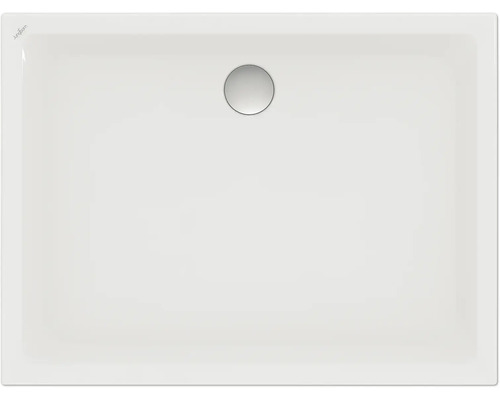 Rechteckige Duschwanne aus Mineralguss mit Ablaufgarnitur