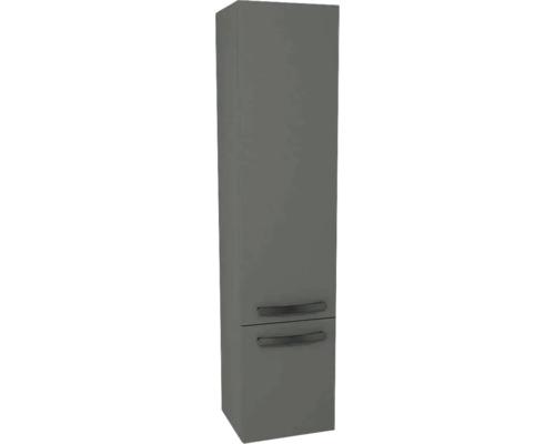 Armoire haute suspendue avec 1 porte et tiroir Devo Vena 2.0 gauche lxhxp 35x150x33 cm classico stone grey - poignée noire