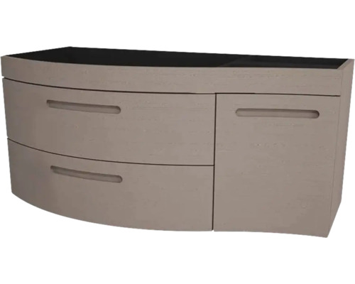 Waschtischunterschrank Devo Vena 2.0 links BxHxT 110x50x42 cm structure stone grey - Griff eingefräst