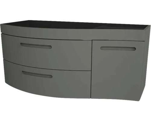 Waschtischunterschrank Devo Vena 2.0 links BxHxT 110x50x42 cm classico stone grey - Griff eingefräst