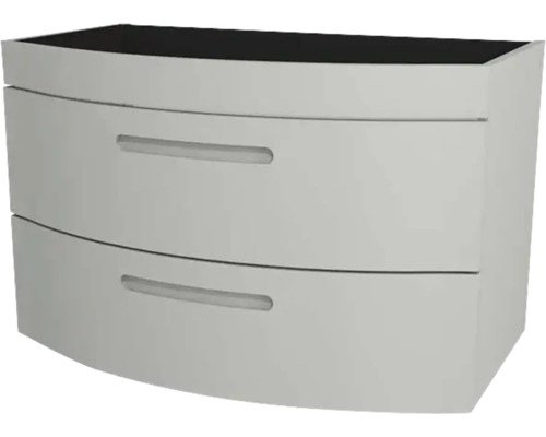 Waschtischunterschrank Devo Vena 2.0 BxHxT 80x50x38 cm pearl grey supermatt - Griff eingefräst