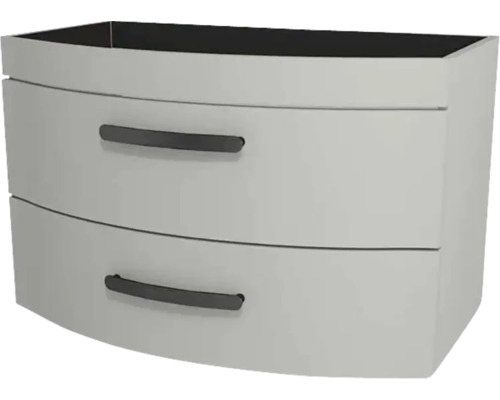 Waschtischunterschrank Devo Vena 2.0 BxHxT 80x50x38 cm pearl grey supermatt - Griff schwarz