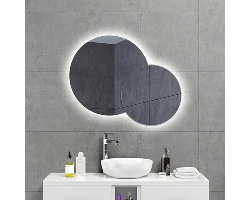 Miroir de salle de bains éclairé LED Sanox Duet-R 112x90 cm