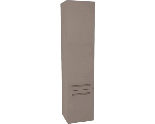 Armoire haute suspendue avec 2 portes Devo Vena 2.0 droite lxhxp 35x150x33 cm structure stone grey - poignée fraisée